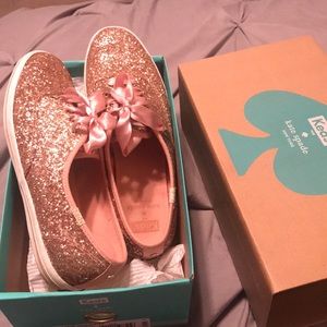 Kate Spade Keds Rose Gold Glitter